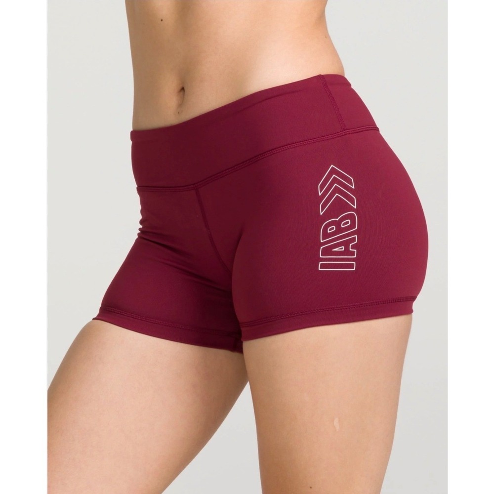 IAB MFG Compression Shorts Womens XL Red Athletic Workout CrossFit Booty Shorts